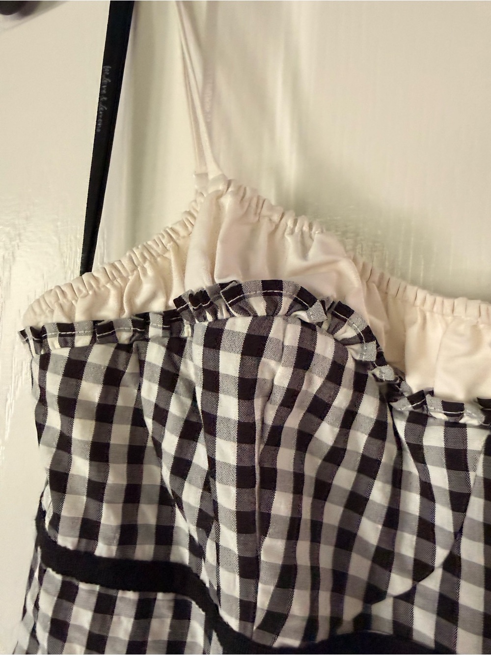 NWT For Love & Lemons Black and White Gingham Dress - Picture 10 of 10